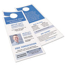 Avery® wholesale. AVERY Door Hanger With Tear-away Cards, 97 Bright, 65lb, 4.25 X 11, White, 2 Hangers-sheet, 40 Sheets-pack. HSD Wholesale: Janitorial Supplies, Breakroom Supplies, Office Supplies.