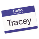 Avery® wholesale. AVERY Printable Adhesive Name Badges, 3.38 X 2.33, Blue "hello", 100-pack. HSD Wholesale: Janitorial Supplies, Breakroom Supplies, Office Supplies.