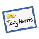 Avery® wholesale. AVERY Printable Adhesive Name Badges, 3.38 X 2.33, Blue Border, 100-pack. HSD Wholesale: Janitorial Supplies, Breakroom Supplies, Office Supplies.