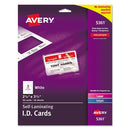 Avery® wholesale. AVERY Laminated Laser-inkjet Id Cards, 2 1-4 X 3 1-2, White, 30-box. HSD Wholesale: Janitorial Supplies, Breakroom Supplies, Office Supplies.