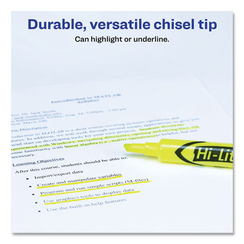 Avery® wholesale. AVERY Hi-liter Desk-style Highlighters, Chisel Tip, Fluorescent Yellow, 36-box. HSD Wholesale: Janitorial Supplies, Breakroom Supplies, Office Supplies.