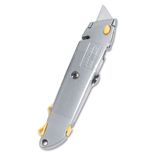 Stanley® wholesale. Stanley Quick-change Utility Knife With Retractable Blade And Twine Cutter, Gray. HSD Wholesale: Janitorial Supplies, Breakroom Supplies, Office Supplies.