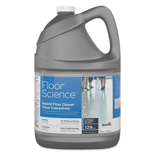 Boardwalk Neutral Floor Cleaner Concentrate, Lemon Scent, 1 Gal Bottle, 4-carton