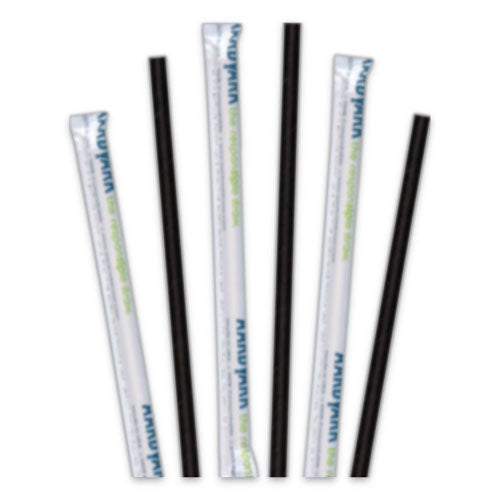 Hoffmaster® wholesale. Hoffmaster Aardvark Paper Straws, 5.75", Black, 3,200-carton. HSD Wholesale: Janitorial Supplies, Breakroom Supplies, Office Supplies.