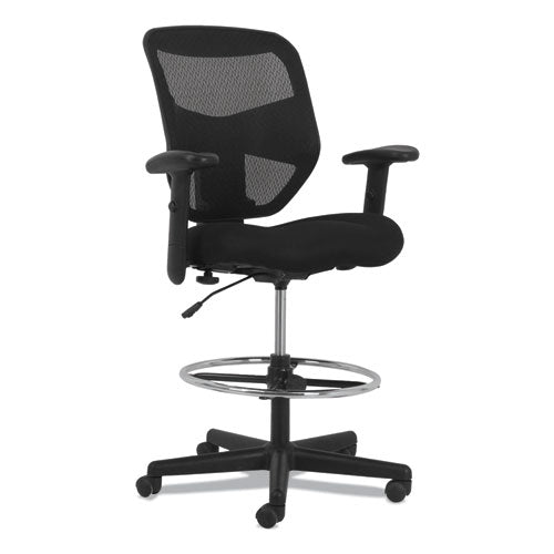 HON® wholesale. HON® Prominent High-back Task Stool, 28.1" Seat Height, Supports Up To 250 Lbs., Black Seat, Black Back, Black Base. HSD Wholesale: Janitorial Supplies, Breakroom Supplies, Office Supplies.