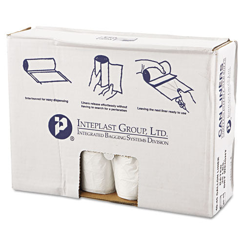 Inteplast Group wholesale. INTEPLAST High-density Commercial Can Liners Value Pack, 45 Gal, 11 Microns, 40" X 46", Clear, 250-carton. HSD Wholesale: Janitorial Supplies, Breakroom Supplies, Office Supplies.