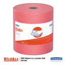 WypAll® wholesale. X80 Cloths, Hydroknit, Jumbo Roll, 12 1-2 X 13 2-5, Red, 475 Wipers-roll. HSD Wholesale: Janitorial Supplies, Breakroom Supplies, Office Supplies.