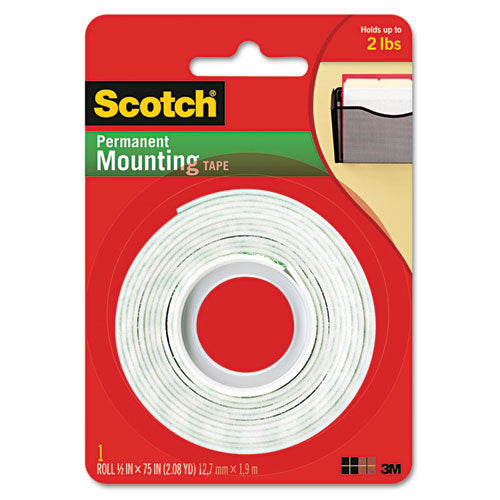Scotch® wholesale. Scotch Foam Mounting Double-sided Tape, 1-2" Wide X 75" Long. HSD Wholesale: Janitorial Supplies, Breakroom Supplies, Office Supplies.