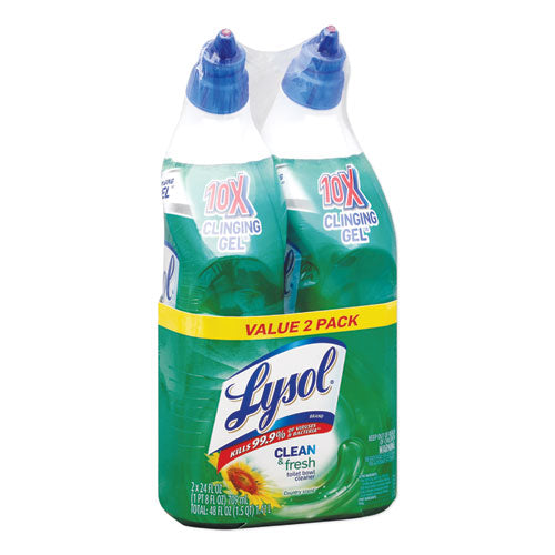 LYSOL® Brand wholesale. Lysol Clean And Fresh Toilet Bowl Cleaner Cling Gel, Country Scent, 24 Oz, 2-pack. HSD Wholesale: Janitorial Supplies, Breakroom Supplies, Office Supplies.