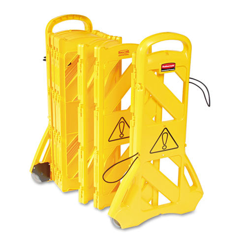 Rubbermaid® Commercial wholesale. Rubbermaid® Portable Mobile Safety Barrier, Plastic, 13ft X 40", Yellow. HSD Wholesale: Janitorial Supplies, Breakroom Supplies, Office Supplies.