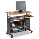 Safco® wholesale. SAFCO Muv 28" Adjustable-height Mini-tower Computer Desk, 35.5" X 22" X 29" To 34", Cherry-black. HSD Wholesale: Janitorial Supplies, Breakroom Supplies, Office Supplies.