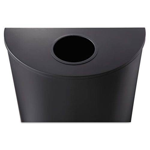 Safco® wholesale. SAFCO Half-round Receptacle, Half-round, Steel, 12.5 Gal, Black. HSD Wholesale: Janitorial Supplies, Breakroom Supplies, Office Supplies.