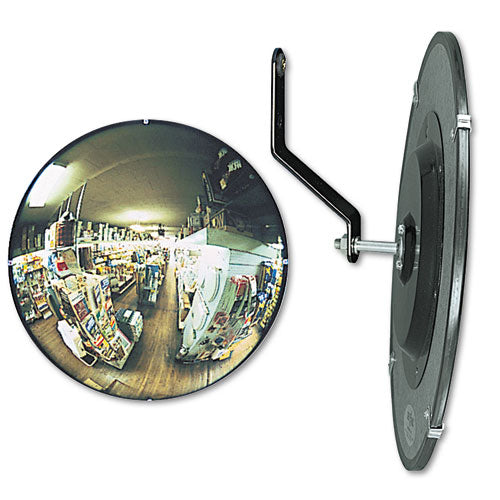 See All® wholesale. 160 Degree Convex Security Mirror, 18" Diameter. HSD Wholesale: Janitorial Supplies, Breakroom Supplies, Office Supplies.