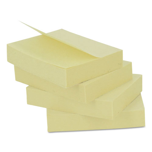 Universal® wholesale. UNIVERSAL® Recycled Self-stick Note Pads, 3 X 3, Yellow; 100-sheet, 18-pack. HSD Wholesale: Janitorial Supplies, Breakroom Supplies, Office Supplies.