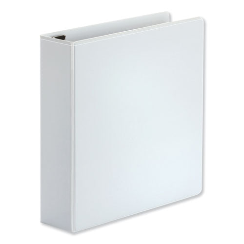Universal® wholesale. UNIVERSAL® Deluxe Easy-to-open D-ring View Binder, 3 Rings, 2" Capacity, 11 X 8.5, White. HSD Wholesale: Janitorial Supplies, Breakroom Supplies, Office Supplies.