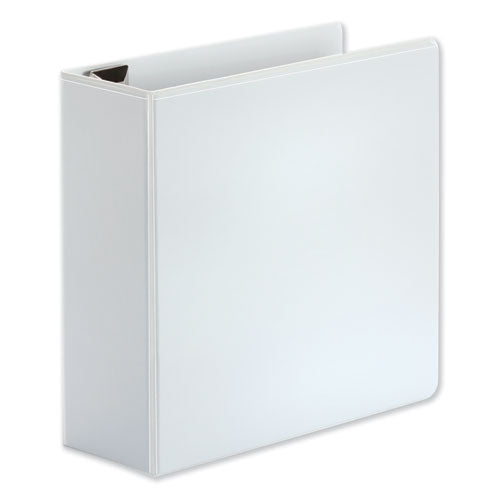 Universal® wholesale. UNIVERSAL® Deluxe Easy-to-open D-ring View Binder, 3 Rings, 4" Capacity, 11 X 8.5, White. HSD Wholesale: Janitorial Supplies, Breakroom Supplies, Office Supplies.