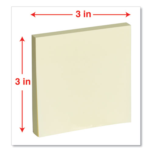 Universal® wholesale. UNIVERSAL® Self-stick Note Pads, 3" X 3", Yellow, 90-sheet, 24-pack. HSD Wholesale: Janitorial Supplies, Breakroom Supplies, Office Supplies.