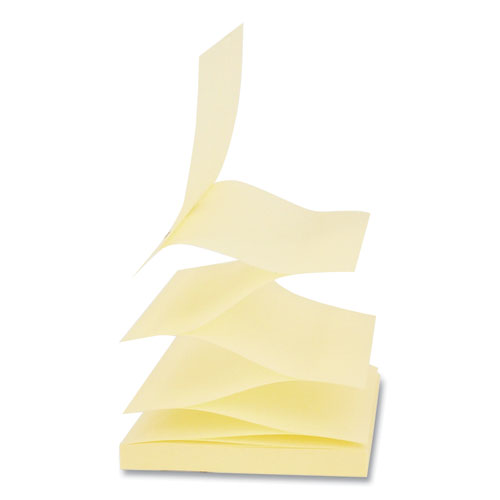 Universal® wholesale. UNIVERSAL® Fan-folded Self-stick Pop-up Note Pads, 3" X 3", Yellow, 90-sheet, 24-pack. HSD Wholesale: Janitorial Supplies, Breakroom Supplies, Office Supplies.