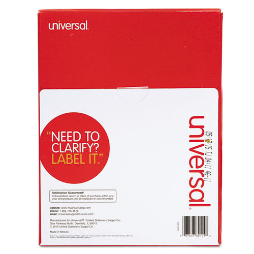 Universal® wholesale. UNIVERSAL® White Labels, Inkjet-laser Printers, 1 X 4, White, 20-sheet, 100 Sheets-box. HSD Wholesale: Janitorial Supplies, Breakroom Supplies, Office Supplies.