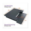 Victor® wholesale. High Rise Height Adjustable Standing Desk With Keyboard Tray, 36" X 31.25" X 5.25" To 20", Gray-black. HSD Wholesale: Janitorial Supplies, Breakroom Supplies, Office Supplies.