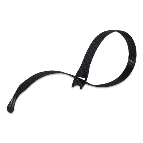 VELCRO® Brand wholesale. One-wrap Pre-cut Thin Ties, 0.5" X 15", Black-gray, 30-pack. HSD Wholesale: Janitorial Supplies, Breakroom Supplies, Office Supplies.