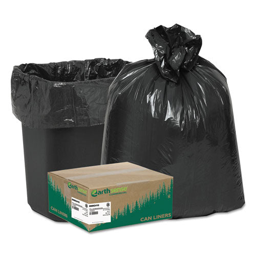 Recycled Can Liners 55-60gal 2mil 38 x 58 Black 100/Carton