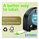 DYMO Letratag Plastic Label Tape Cassette, 0.5" X 13 Ft, Clear