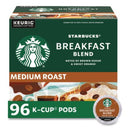 Starbucks® Breakfast Blend Coffee K-Cups, 96/Carton