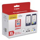 CANON 8278b005 (pg-245xl-cl-246xl) Ink And Paper Combo Pack, Black-tri-color