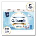 Cottonelle® Clean Care Bathroom Tissue, Septic Safe, 1-Ply, White, 170 Sheets/Roll, 12 Rolls/Pack
