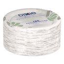 Dixie® Pathways Soak-Proof Shield Mediumweight Paper Plates, WiseSize, 8.5" dia, Green/Burgundy, 125/Pack