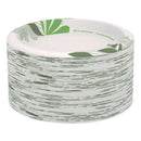 Dixie® Pathways Soak-Proof Shield Mediumweight Paper Plates, WiseSize, 8.5" dia, Green/Burgundy, 125/Pack