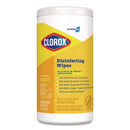 Clorox® CloroxPro Disinfecting Wipes, 1-Ply, 7 x 8, Lemon Fresh, White, 75/Canister, 6/Carton