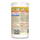 Clorox® CloroxPro Disinfecting Wipes, 1-Ply, 7 x 8, Lemon Fresh, White, 75/Canister, 6/Carton