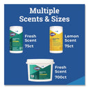 CloroxPro Disinfecting Wipes, 1-Ply, Fresh Scent, 7 x 8, White, 75/Canister, 6 Canisters/Carton