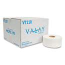 Morcon Tissue Valay Mini Jumbo Bath Tissue, Septic Safe, 2-Ply, 3.25" x 750 ft, White, 12 Rolls/Carton