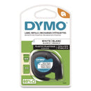 DYMO® LetraTag Plastic Label Tape Cassette, 0.5" x 13 ft, White