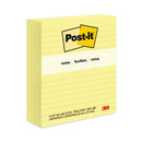 Post-it® Notes Original Pads in Canary Yellow, Note Ruled, 3" x 5", 100 Sheets/Pad, 12 Pads/Pack