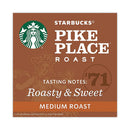 Starbucks® Whole Bean Coffee, Pike Place Roast, 1 lb Bag, 6/Carton