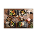 PACTIV Earthchoice Dual Color Hinged-lid Takeout Container, 1-compartment, 28 Oz, 7.5 X 7.5 X 3, Black-clear, 150-carton