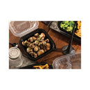 PACTIV Earthchoice Dual Color Hinged-lid Takeout Container, 1-compartment, 28 Oz, 7.5 X 7.5 X 3, Black-clear, 150-carton