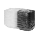 PACTIV Earthchoice Dual Color Hinged-lid Takeout Container, 33 Oz, 8.5 X 8.5 X 3, 3-compartment, Black-clear, 150-carton