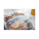 PACTIV Earthchoice Dual Color Hinged-lid Takeout Container, 33 Oz, 8.5 X 8.5 X 3, 3-compartment, Black-clear, 150-carton