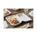 Vented Microwavable Hinged-lid Takeout Container, 9 X 6 X 2.75, White, 170-carton