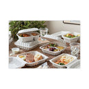 Vented Microwavable Hinged-lid Takeout Container, 8.5 X 8.5 X 3.1, White, 146-carton