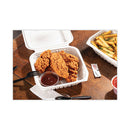 Vented Microwavable Hinged-lid Takeout Container, 8.5 X 8.5 X 3.1, White, 146-carton