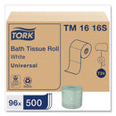 Tork® Universal Bath Tissue, Septic Safe, 2-Ply, White, 500 Sheets/Roll, 96 Rolls/Carton