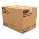 GEN Standard Bath Tissue, Individually Wrapped Rolls, Septic Safe, 1-Ply, White, 1,000 Sheets/Roll, 96 Rolls/Carton