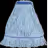Victoria Bay Mop Head Medium (MED) Blue Cotton Blend Looped 1IN Narrow Headband 12/Case