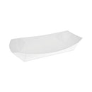 Paperboard Boat Basket, Hot Dog Tray With Perforations, 7.04 X 1.75 X 1.43, White, Paper, 1,000/carton
